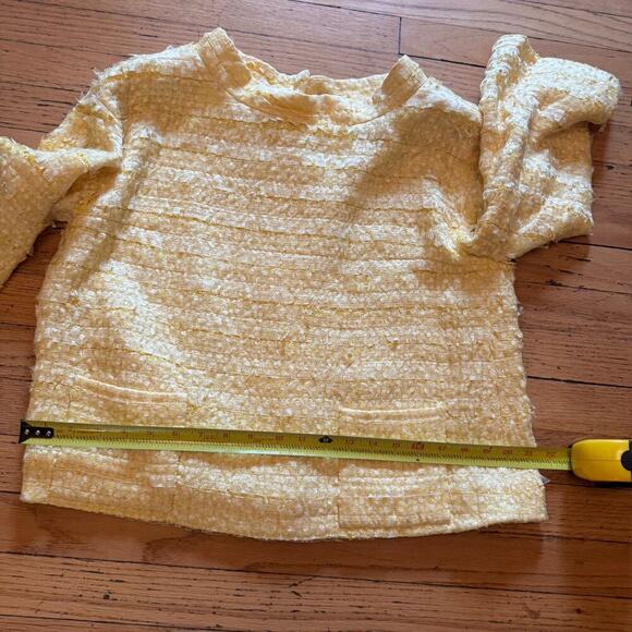 Chanel Women Yellow Skirt Set Cropped Boxy Jacket Jackie Neckline FR 36 US 4 - Picture 7 of 15